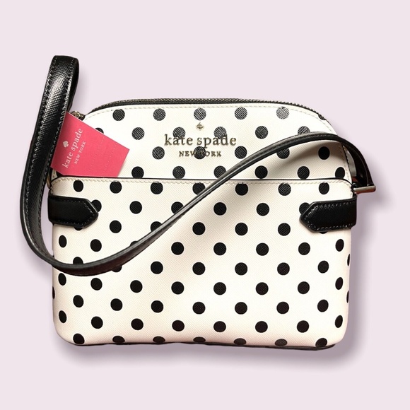 kate spade Handbags - NWT Kate Spade New York Staci Polka Dot Dome Crossbody in Cream Multi